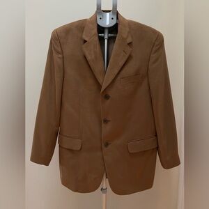Alfani Tan Men's Micro Suede Blazer